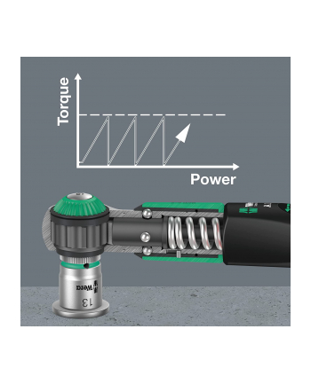 Wera torque wrench Safe-Torque A 1 (Kolor: CZARNY/green, 1/4'' square, 2-12 Nm)