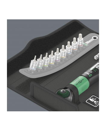 Wera Safe-Torque A1 Set 1, 10 pieces, torque wrench (Kolor: CZARNY/green, 1/4'' square, 2-12 Nm)