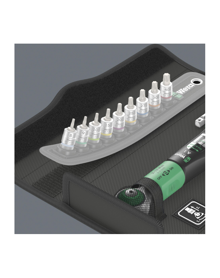 Wera Safe-Torque A1 Set 1, 10 pieces, torque wrench (Kolor: CZARNY/green, 1/4'' square, 2-12 Nm) główny