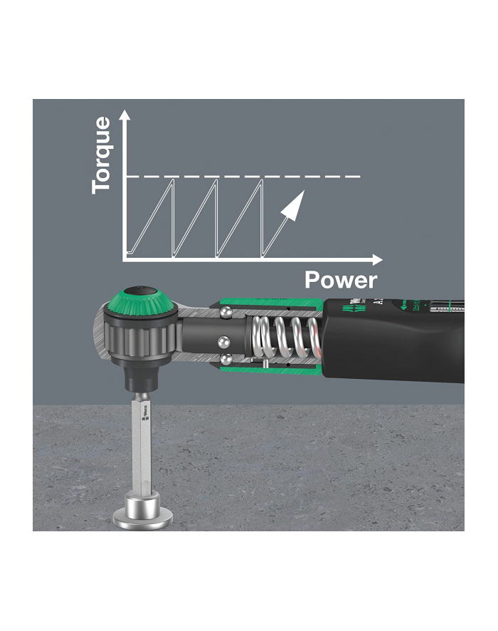 Wera Safe-Torque A2 Set 1, 23 pieces, torque wrench (Kolor: CZARNY/green, 1/4'' hexagon, 2-12 Nm) główny