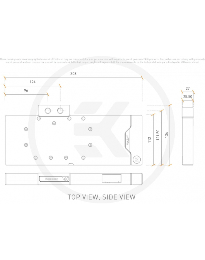 EKWB EK-Quantum Vector RX 7900 XTX D-RGB - Nickel + Acetal, water cooling (Kolor: CZARNY, incl. backplate) główny