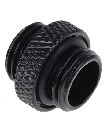 Alphacool icicle double nipple G1/4 AG to G1/4 AG, connection (Kolor: CZARNY, for soft hoses (PVC, silicone, neoprene))