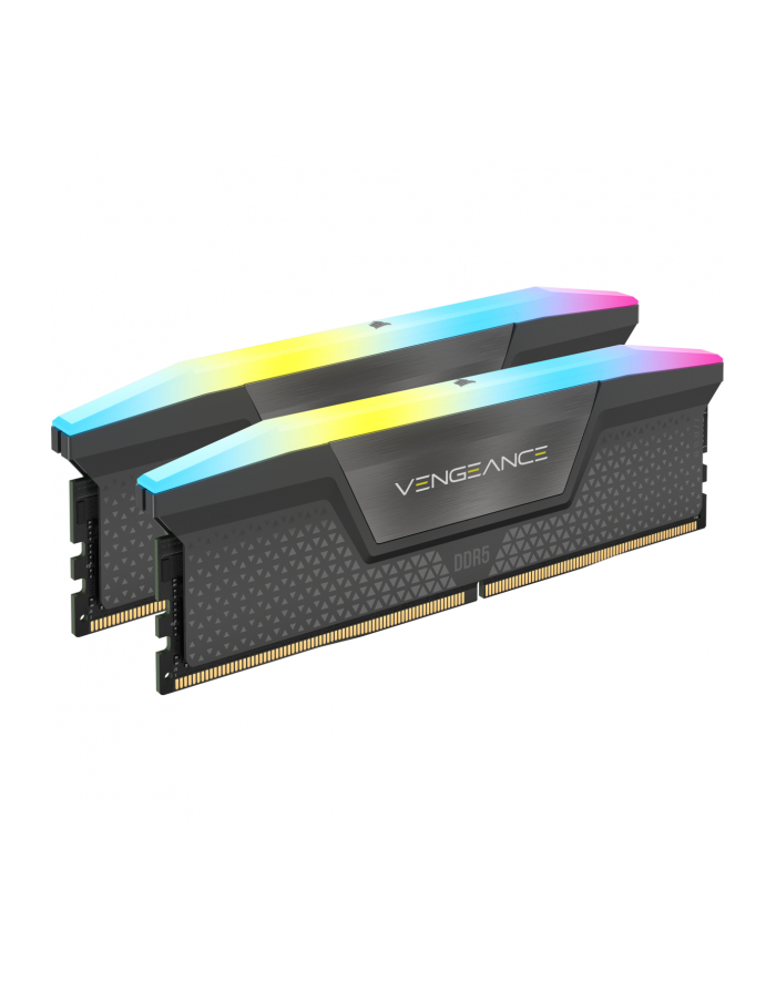 Corsair DDR5 32GB - 5200 - CL - 40 - Double-Kit - DIMM, CMH32GX5M2B5200Z40K, Vengeance RGB, XMP, EXPO, Kolor: CZARNY główny