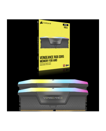 Corsair DDR5 32GB - 5200 - CL - 40 - Double-Kit - DIMM, CMH32GX5M2B5200Z40K, Vengeance RGB, XMP, EXPO, Kolor: CZARNY