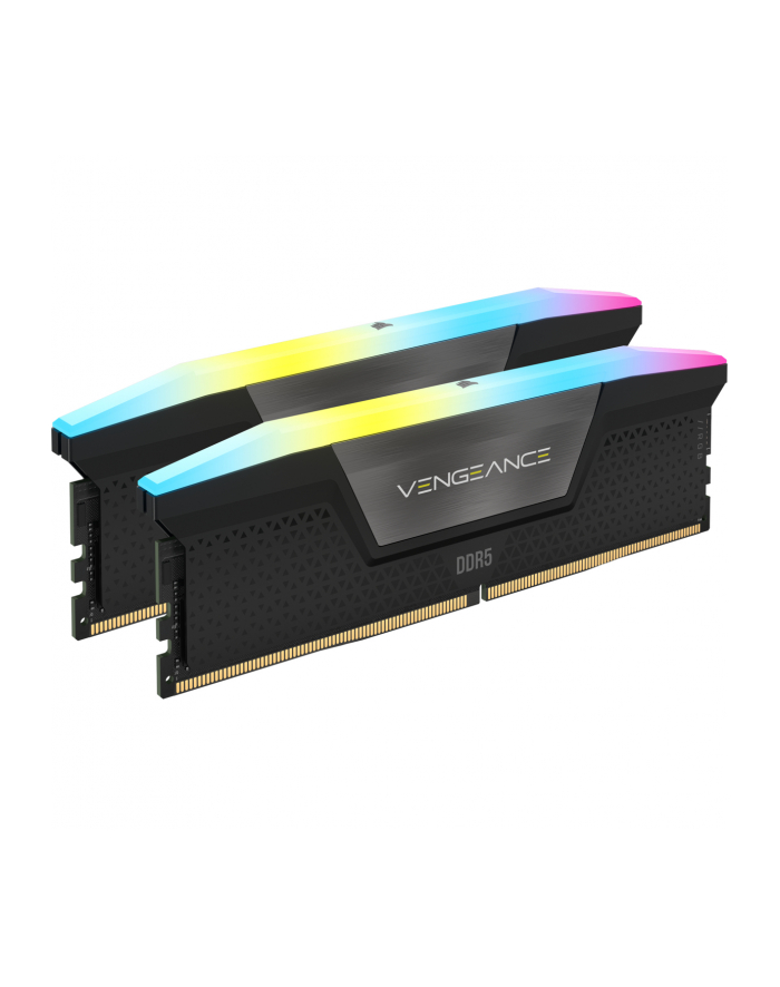 Corsair DDR5 32GB - 5600 - CL - 40 - Dual-Kit - DIMM - CMH32GX5M2B5600C40K, Vengeance RGB, XMP, Kolor: CZARNY główny