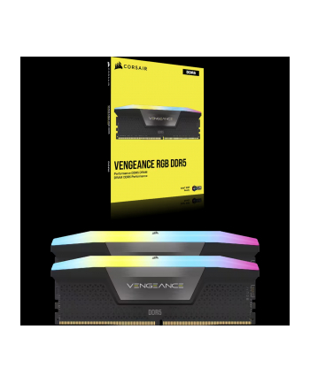 Corsair 32 GB DDR5-6400 Kit, memory (Kolor: CZARNY, CMH32GX5M2B6400C36, Vengeance RGB)