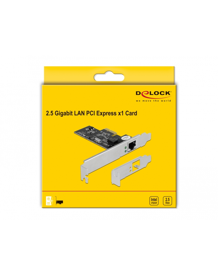 DeLOCK PCI Express x1 card to 1 x RJ45 2.5 Gigabit LAN i225, LAN adapter główny