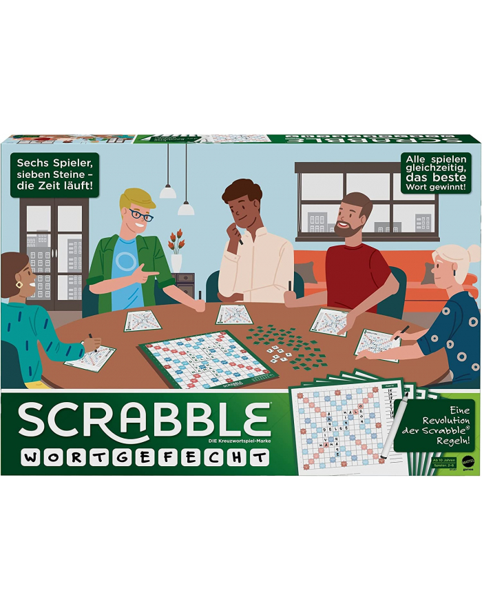 Mattel Games Scrabble Word Battle Board Game główny