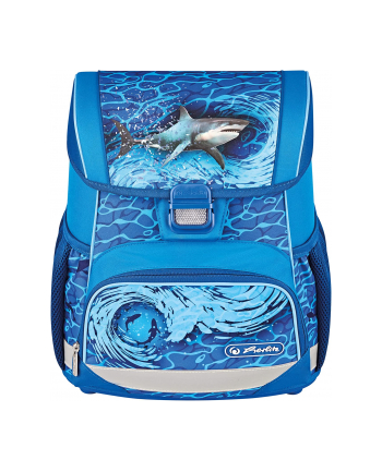 Herlitz Loop Plus Blue Shark, school bag (blue, incl. 16-piece school case, pencil case, sports bag)