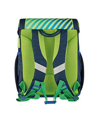 Herlitz Loop Plus Funky Ninja, school bag (green/dark blue, incl. 16-piece pencil case, pencil case, sports bag)
