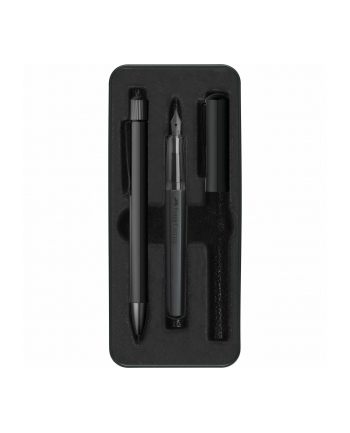 Faber-Castell Hexo Set: fountain pen M and ballpoint pen Kolor: CZARNY matt (Kolor: CZARNY (matt))