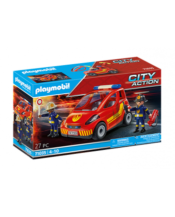 PLAYMOBIL 71035 Small fire brigade car, construction toy