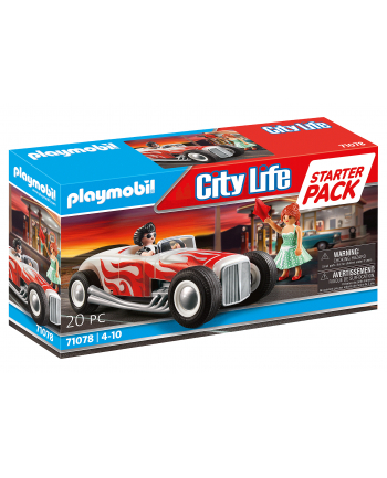 PLAYMOBIL 71078 City Life Starter Pack Hot Rod Construction Toy