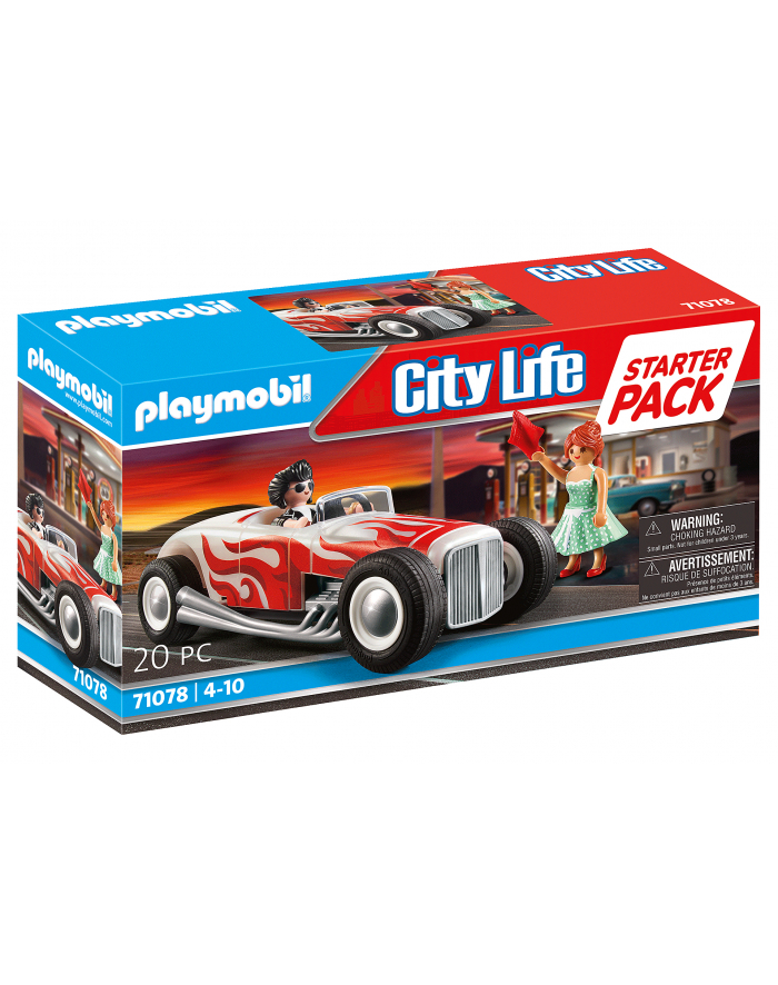 PLAYMOBIL 71078 City Life Starter Pack Hot Rod Construction Toy główny