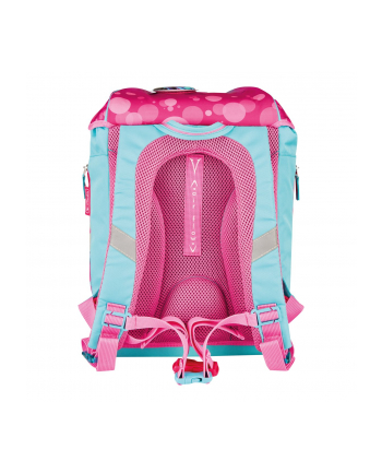 Herlitz SoftLight Plus GreenLine Pink Bubbles, school bag (pink/light blue, incl. filled 16-piece school case, pencil case, sports bag)