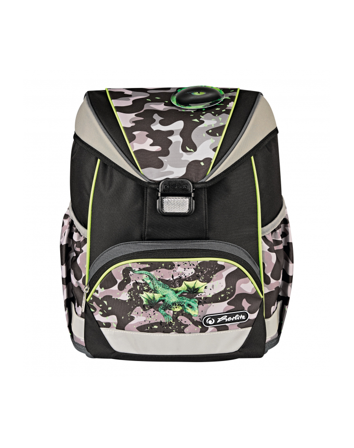 Herlitz UltraLight Plus Camo Dragon, school bag (grey/brown, incl. 16-piece pencil case, pencil case, sports bag) główny