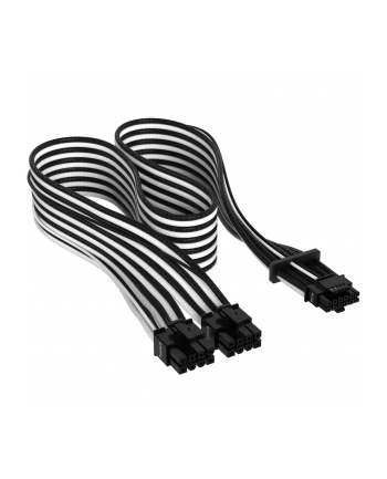 Corsair Premium Sleeved PCIe 5.0 12VHPWR PSU adapter cable (Kolor: CZARNY/Kolor: BIAŁY, 50cm)