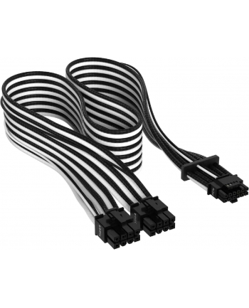 Corsair Premium Sleeved PCIe 5.0 12VHPWR PSU adapter cable (Kolor: CZARNY/Kolor: BIAŁY, 50cm)