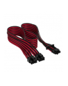 Corsair Premium Sleeved PCIe 5.0 12VHPWR PSU adapter cable (Kolor: CZARNY/red, 50cm) - nr 1