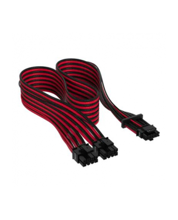 Corsair Premium Sleeved PCIe 5.0 12VHPWR PSU adapter cable (Kolor: CZARNY/red, 50cm)