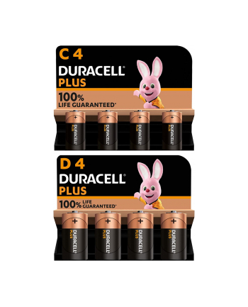 Duracell Plus C, battery (4 pieces, C)