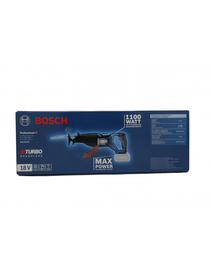 bosch powertools Bosch cordless saber saw BITURBO GSA 18V-28 Professional solo (blue/Kolor: CZARNY, without battery and charger) główny