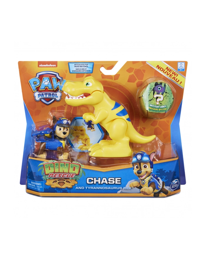 spinmaster Spin Master Paw Patrol Dino Rescue Chase Hero Pup, Toy Figure (Yellow/Blue, Includes Dinosaur Figure and Surprise Dino) główny