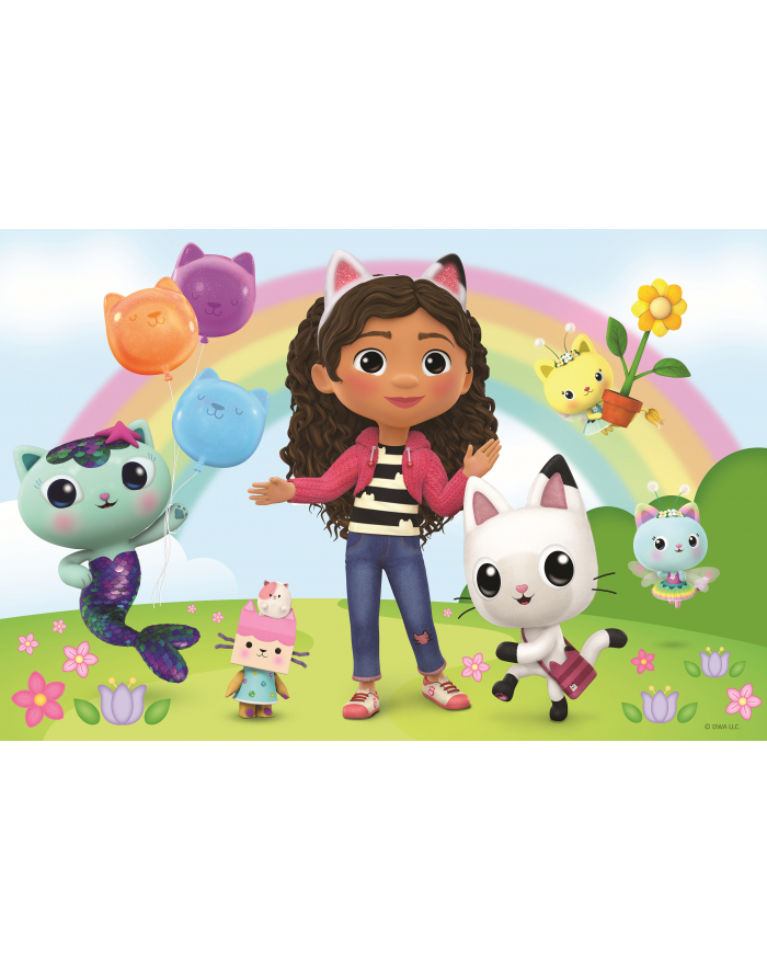 Puzzle 60el XXL Weseli Przyjaciele Gabi. Koci Domek Gabi. Gabby's Dollhouse 50039 Trefl główny