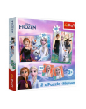 Puzzle 2w1 + memos Księżniczki w swojej krainie. Kraina Lodu. Frozen2 93335 Trefl - nr 1