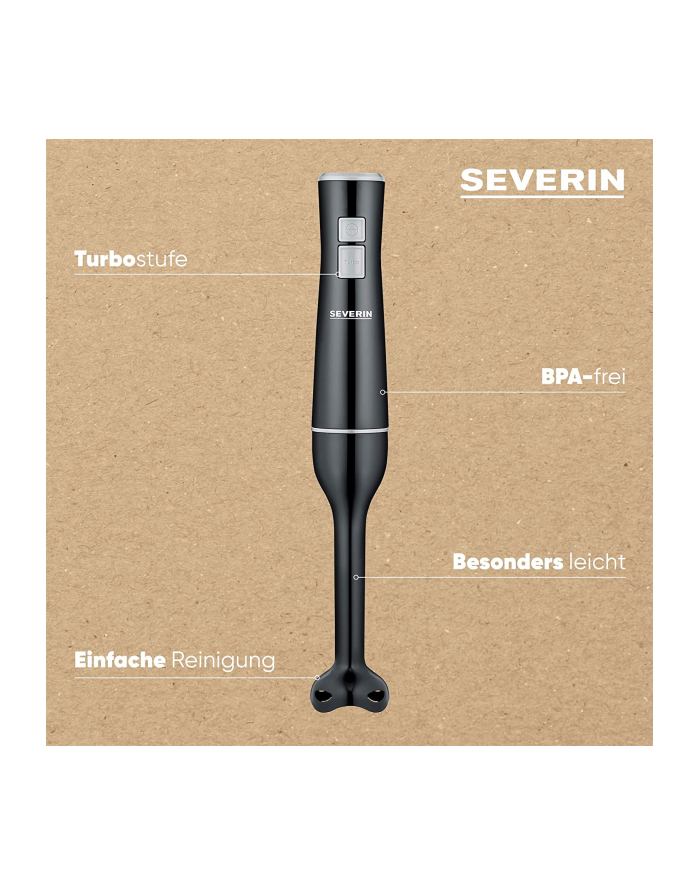 Severin SM 3770, hand blender (Kolor: CZARNY/grey) główny