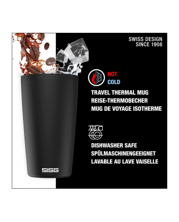 SIGG coffee mug NESO Pure Ceram Black 0.3L, thermal mug (Kolor: CZARNY)
