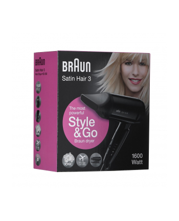 Braun Satin Hair 3 Style'Go HD350, hair dryer (Kolor: CZARNY)