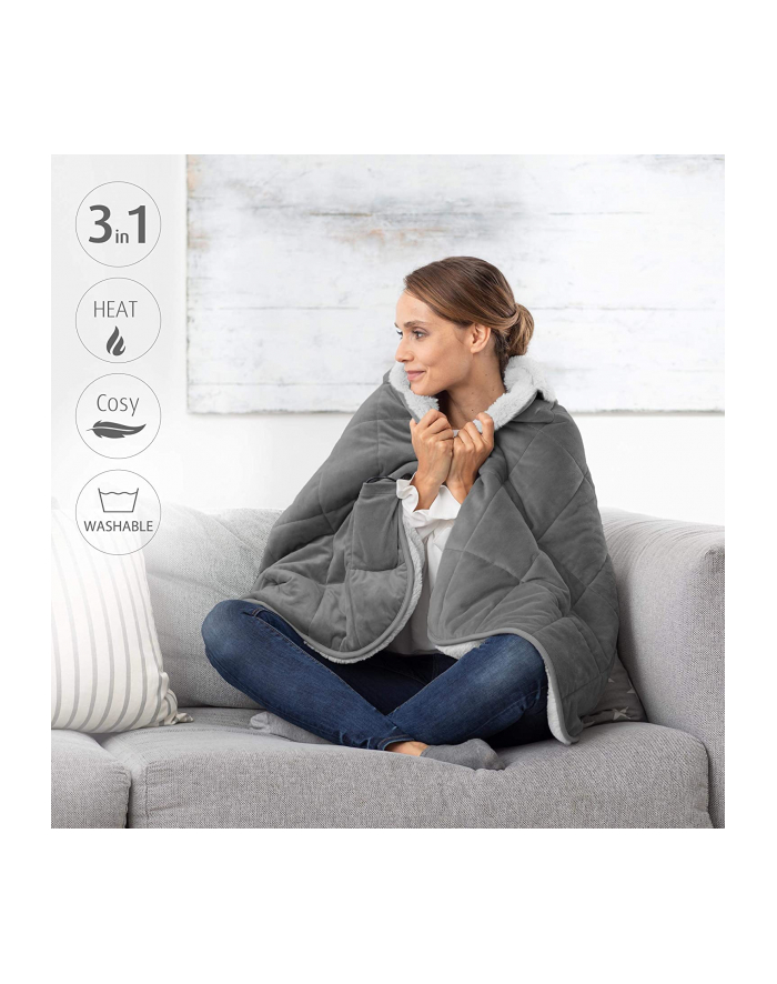 Medisana 3in1 heating blanket HB 674 (grey/light grey, 162 x 62 cm) główny