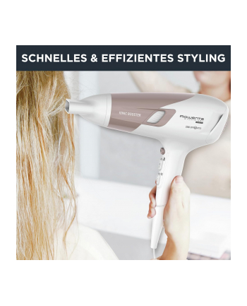 Rowenta Studio Dry Glow CV 5830, hair dryer (Kolor: CZARNY/rose gold)