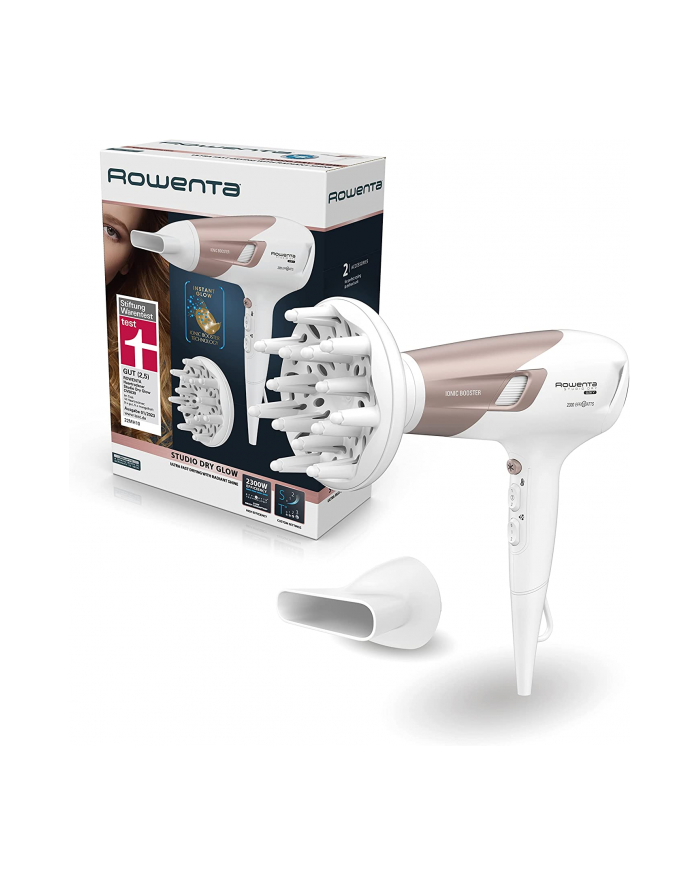 Rowenta Studio Dry Glow CV 5830, hair dryer (Kolor: CZARNY/rose gold) główny