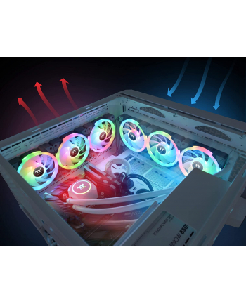 thermaltake Wentylator SwaFan EX12 RGB + zamienne łopatki (reverse) magnetic Czarny