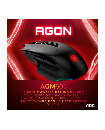 aoc Mysz AGON AGM600B Wired Gaming Mouse
