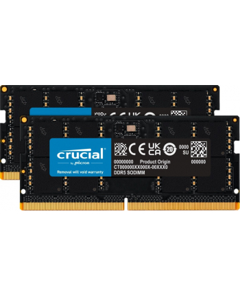 crucial Pamięć notebookowa DDR5 SODIMM 64GB(2*32)/4800 CL46 (16Gbit)