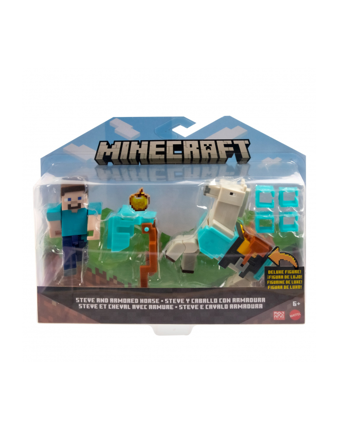 Mattel Minecraft Armored Horse and Steve Game Character główny