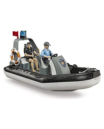 Bruder bworld police inflatable boat, model vehicle