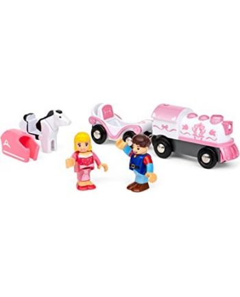 BRIO Disney Princess Sleeping Beauty Battery Locomotive Toy Vehicle (includes Princess Carriage, Prince Philip and Samson the Horse)