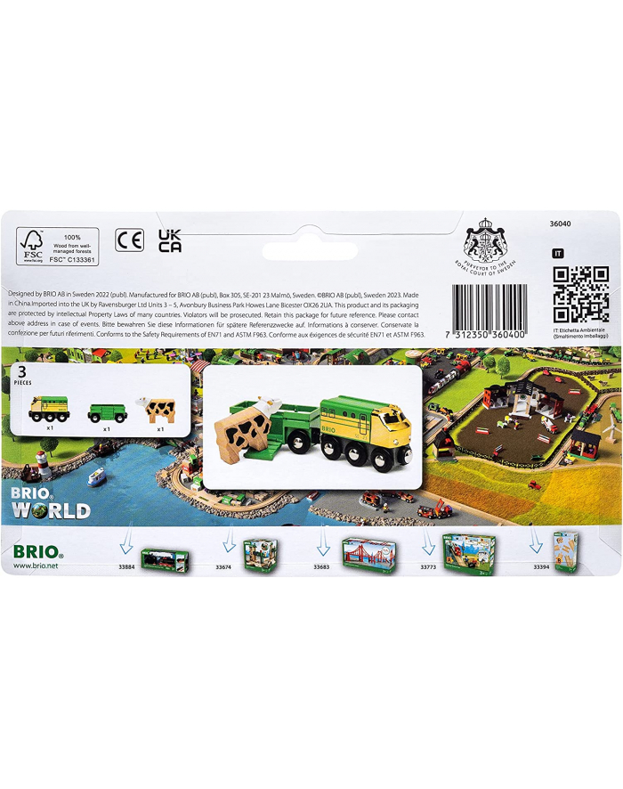 BRIO World Special Edition Train 2023 - Farm Train with Cow Toy Vehicle główny