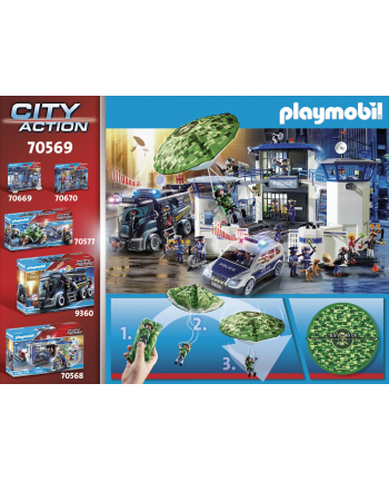 Playmobil 70569 City Action Police Helicopter Parachute Pursuit construction toy
