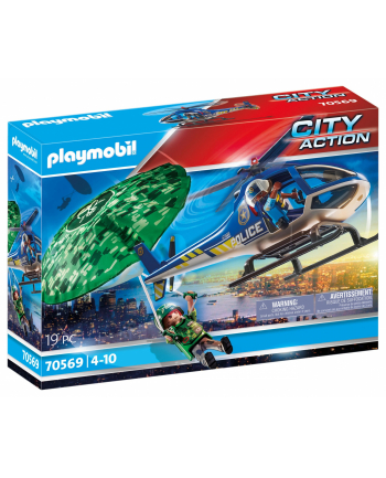 Playmobil 70569 City Action Police Helicopter Parachute Pursuit construction toy