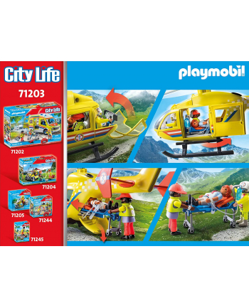 PLAYMOBIL 71203 City Life - rescue helicopter, construction toy