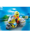 PLAYMOBIL 71205 Emergency Doctor's Motorcycle with Flashing Light Construction Toy - nr 3