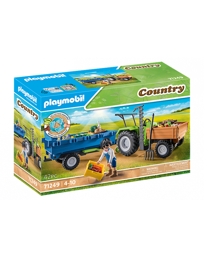 PLAYMOBIL 71249 tractor with trailer, construction toy główny