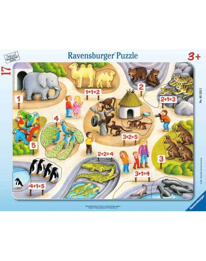 Ravensburger Childrens puzzle first counting to 5 (17 pieces, frame puzzle) główny