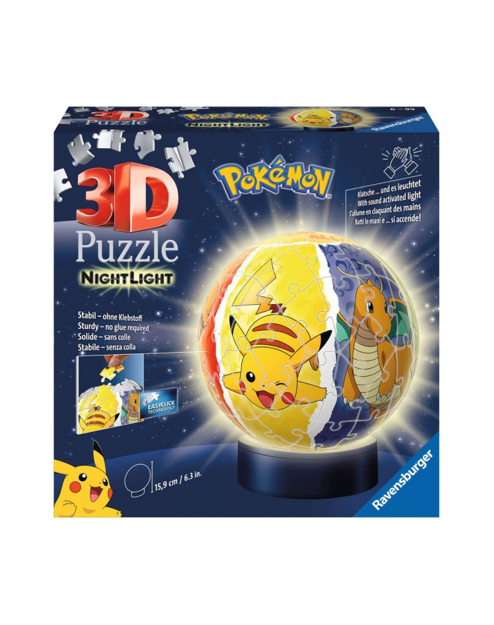 Ravensburger 3D Puzzle Ball Night Light Pokemon (72 pieces) główny