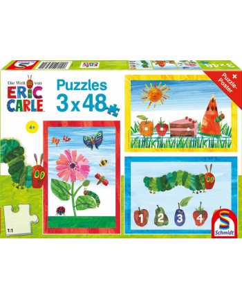 Schmidt Spiele The Very Hungry Caterpillar: The World of the Very Hungry Caterpillar, Puzzle (3x 48 Pieces)